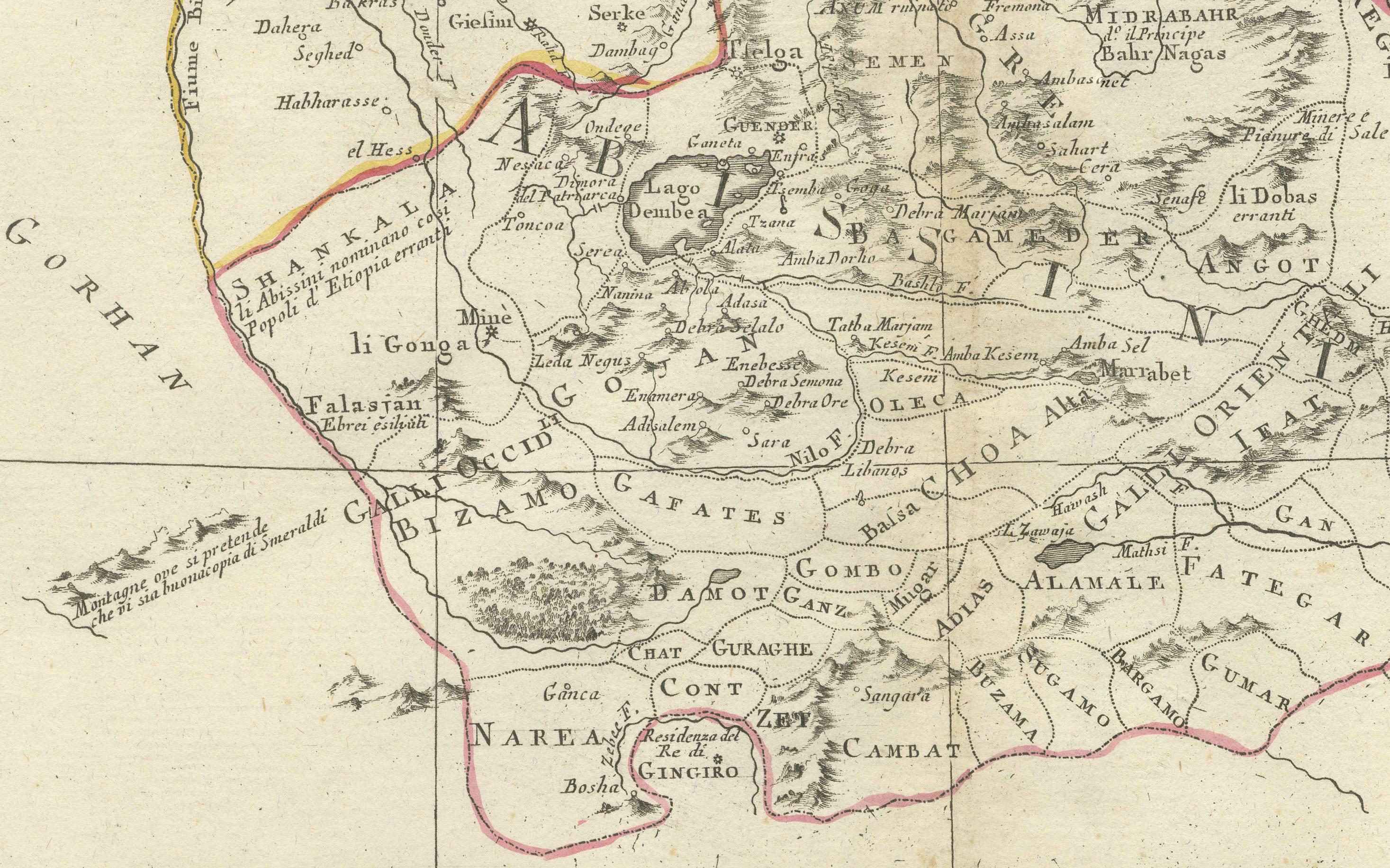 Nubia and Abyssinia – Venetian Map of Northeast Africa, Zatta, 1784