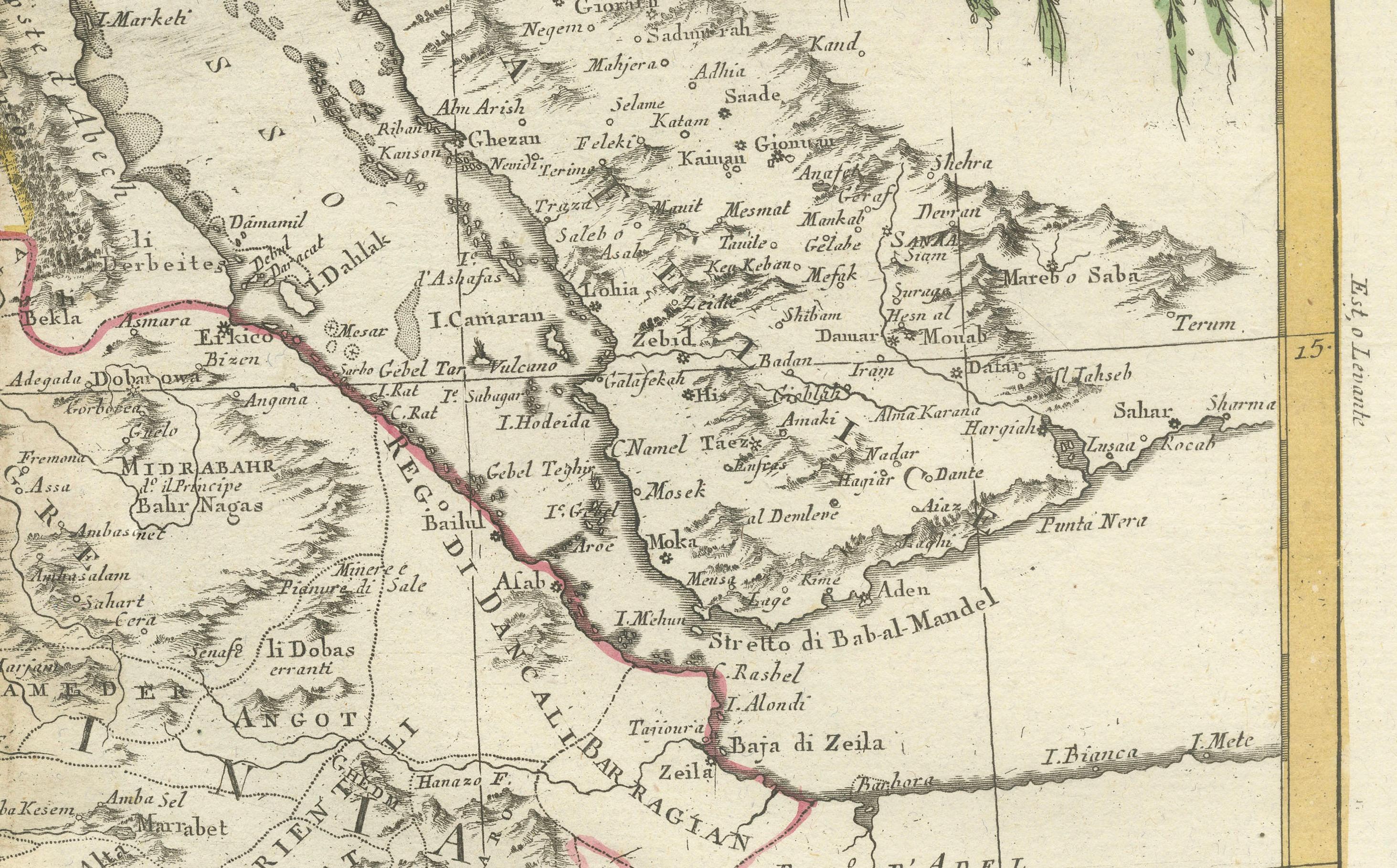 Nubia and Abyssinia – Venetian Map of Northeast Africa, Zatta, 1784
