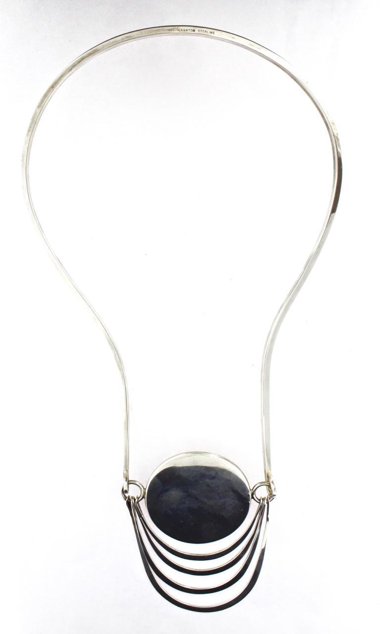 Collana modernista Nubia in argento di Mary Ann Scherr per Reed & Barton In condizioni buone in vendita a Philadelphia, PA