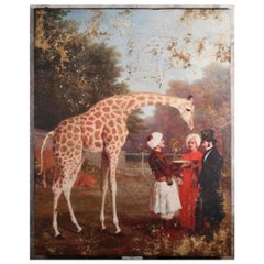 Nubian Giraffe – Hand-Aged Wall Reproduction by Jacques-Laurent Agasse