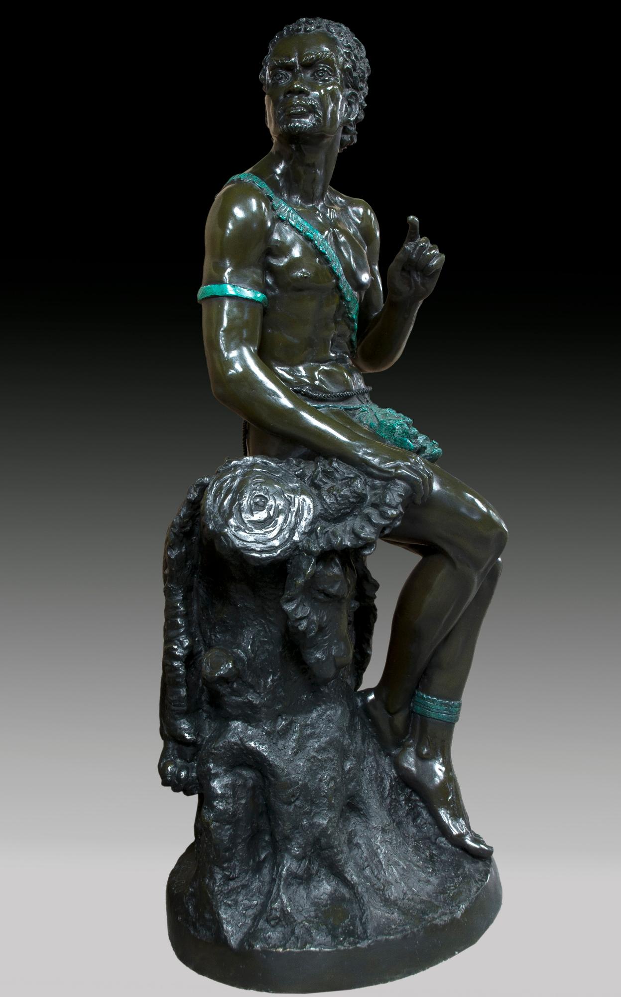 Neoclassical Nubian Man Bronze after Eugène Piat