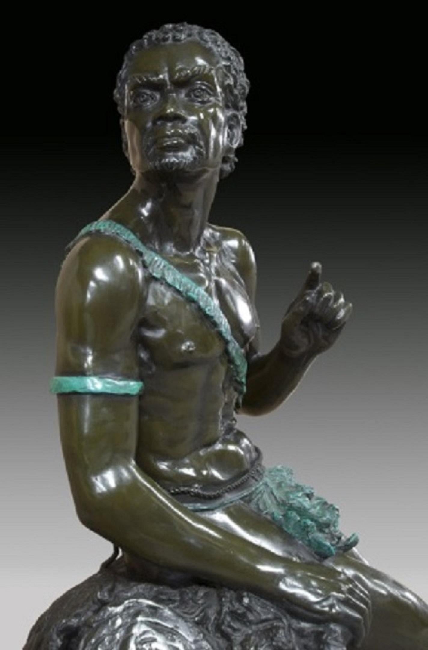European Nubian Man Bronze after Eugène Piat
