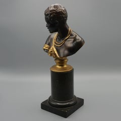 'Nubian Woman' Late 19th Century Bronze Sculpture by Oskar Gladenbeck