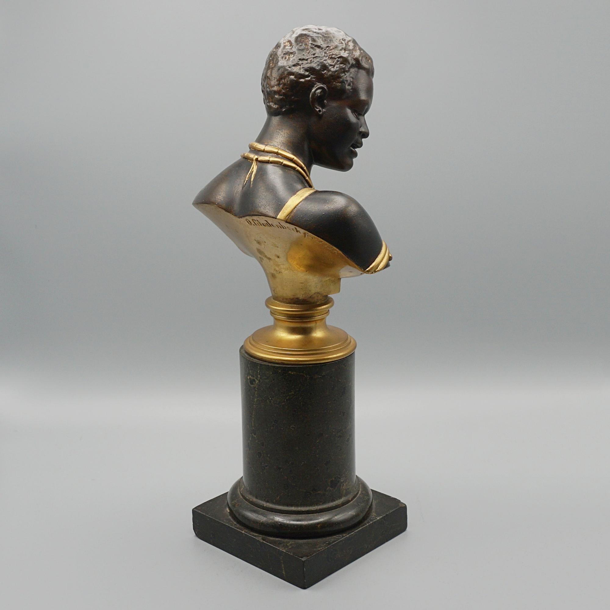 'Nubian Woman' Late 19th Century Bronze Sculpture by Oskar Gladenbeck 2