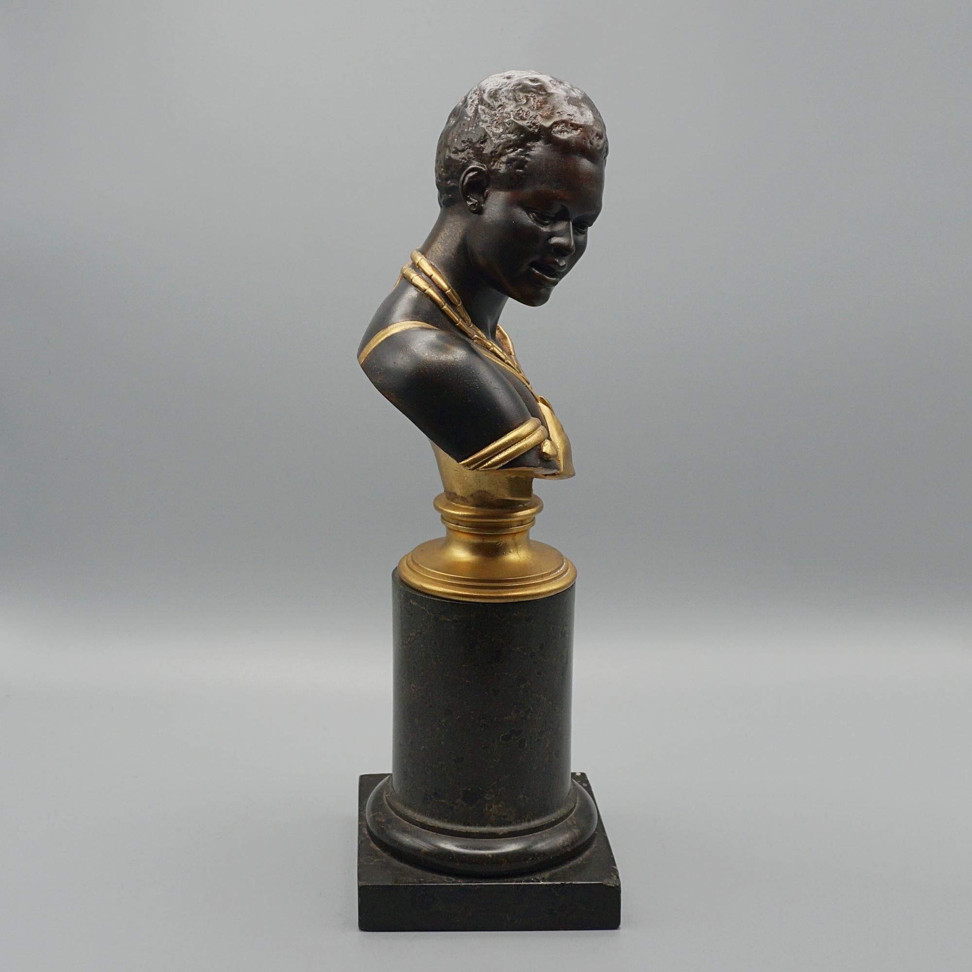 'Nubian Woman' Late 19th Century Bronze Sculpture by Oskar Gladenbeck 3