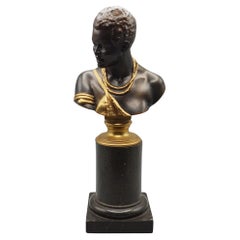 'Nubian Woman' Late 19th Century Bronze Sculpture by Oskar Gladenbeck