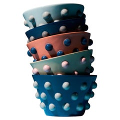 Ciotola scultorea in gres Nubo Beige, design contemporaneo