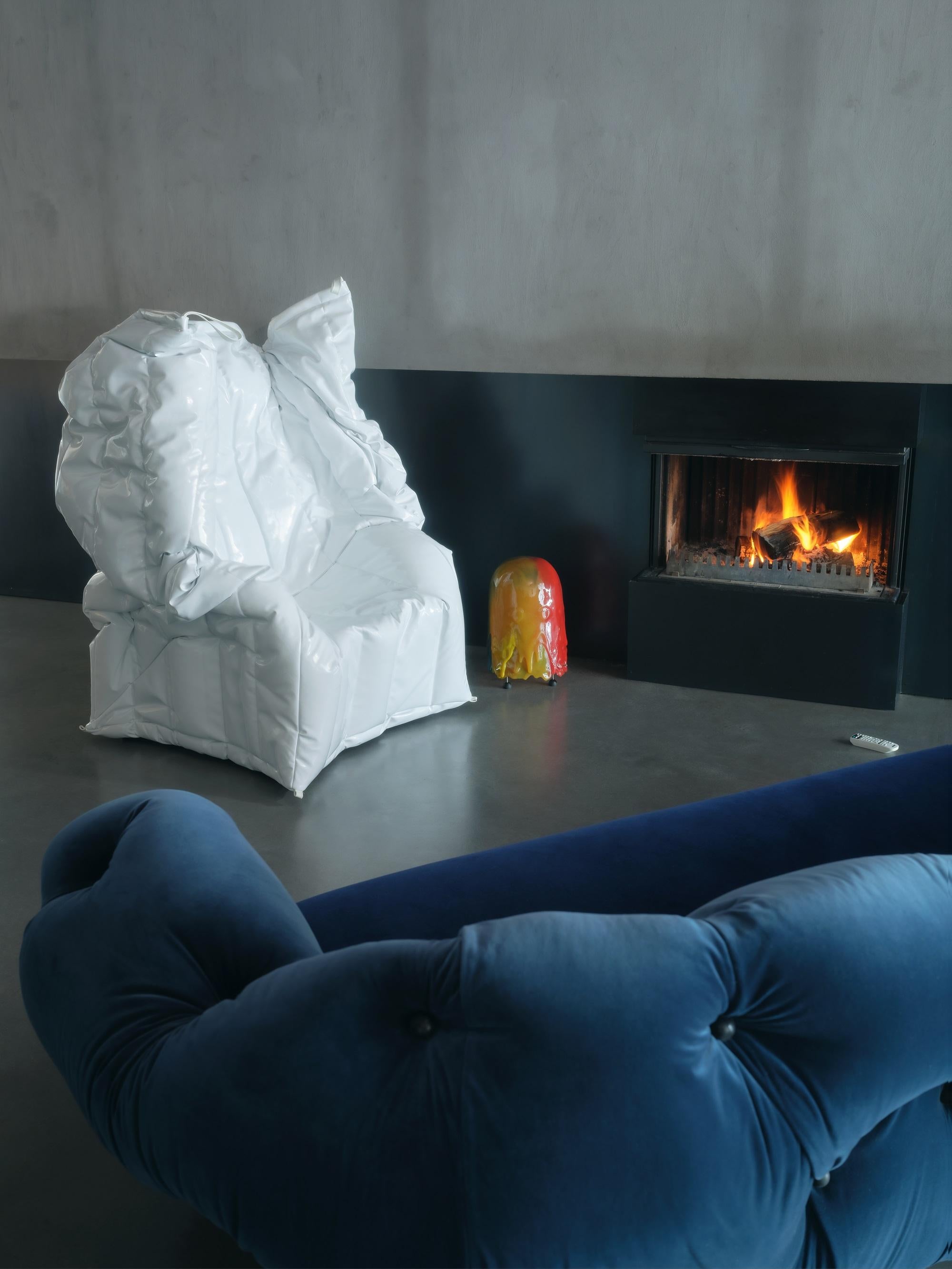 Nubola 238 Velvet Sofa in Cobalt by Gaetano Pesce For Sale 12