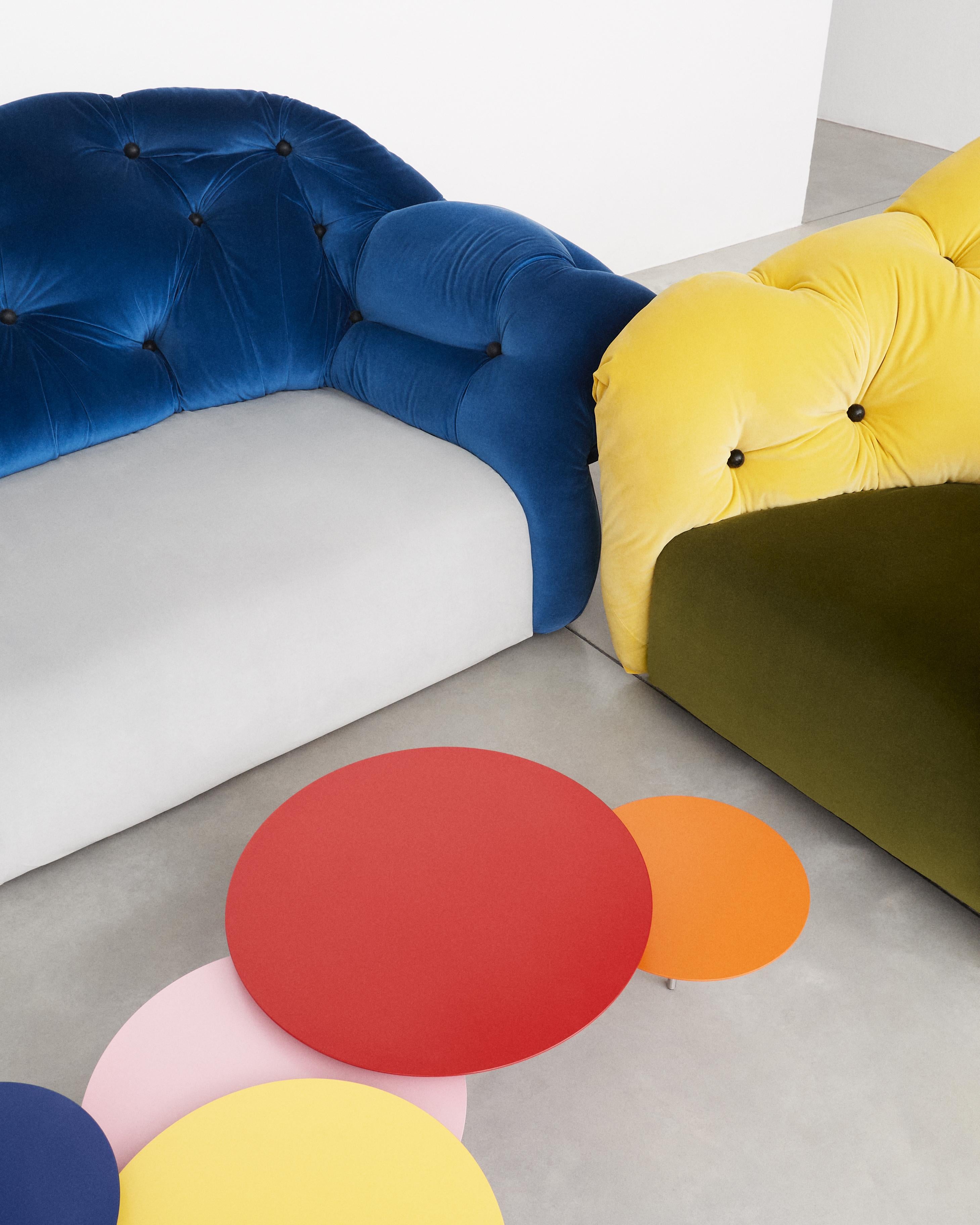 Nubola 238 Velvet Sofa in Cobalt by Gaetano Pesce In New Condition For Sale In Brooklyn, NY