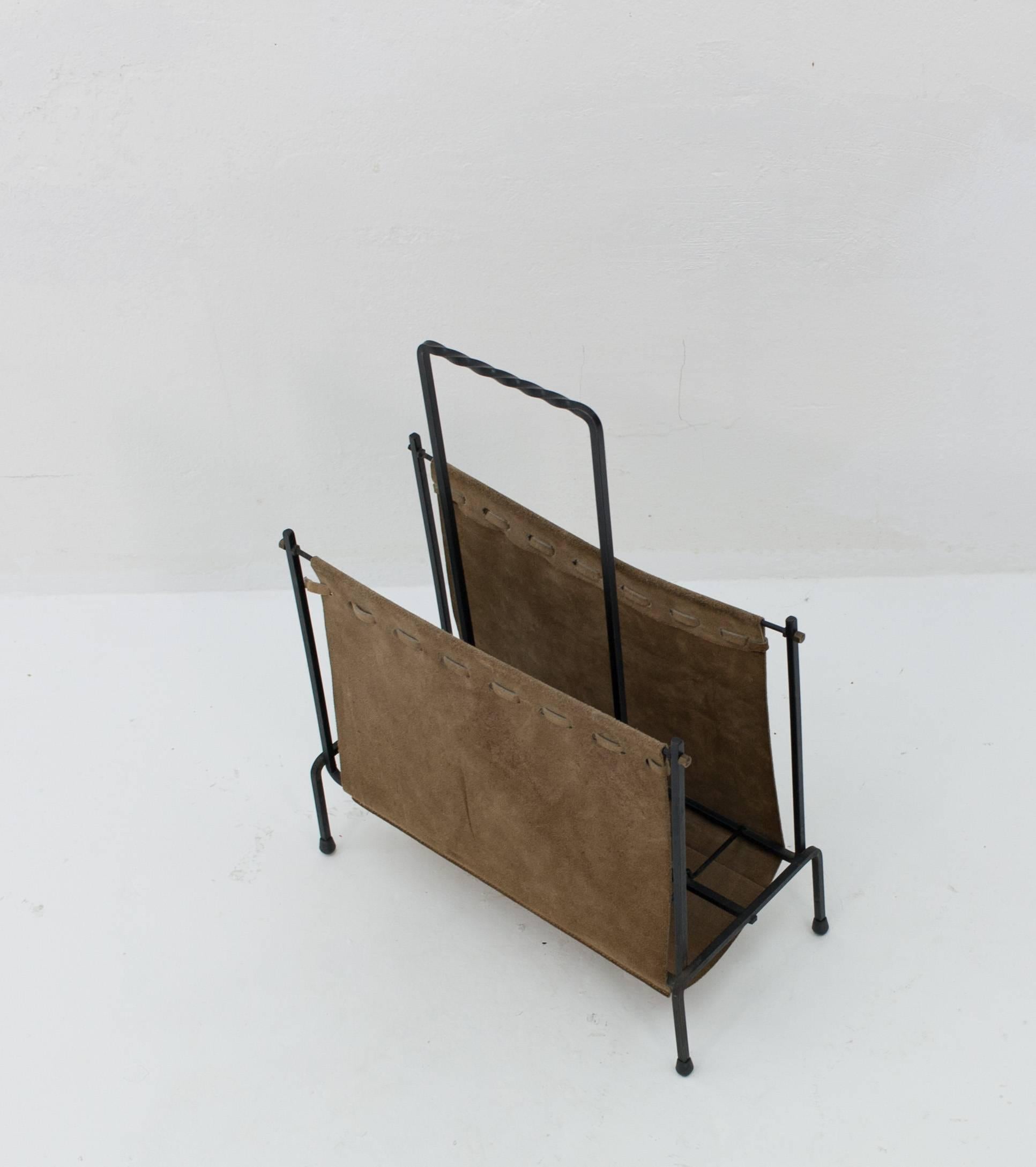 Scandinavian Nubuck Magazine Rack