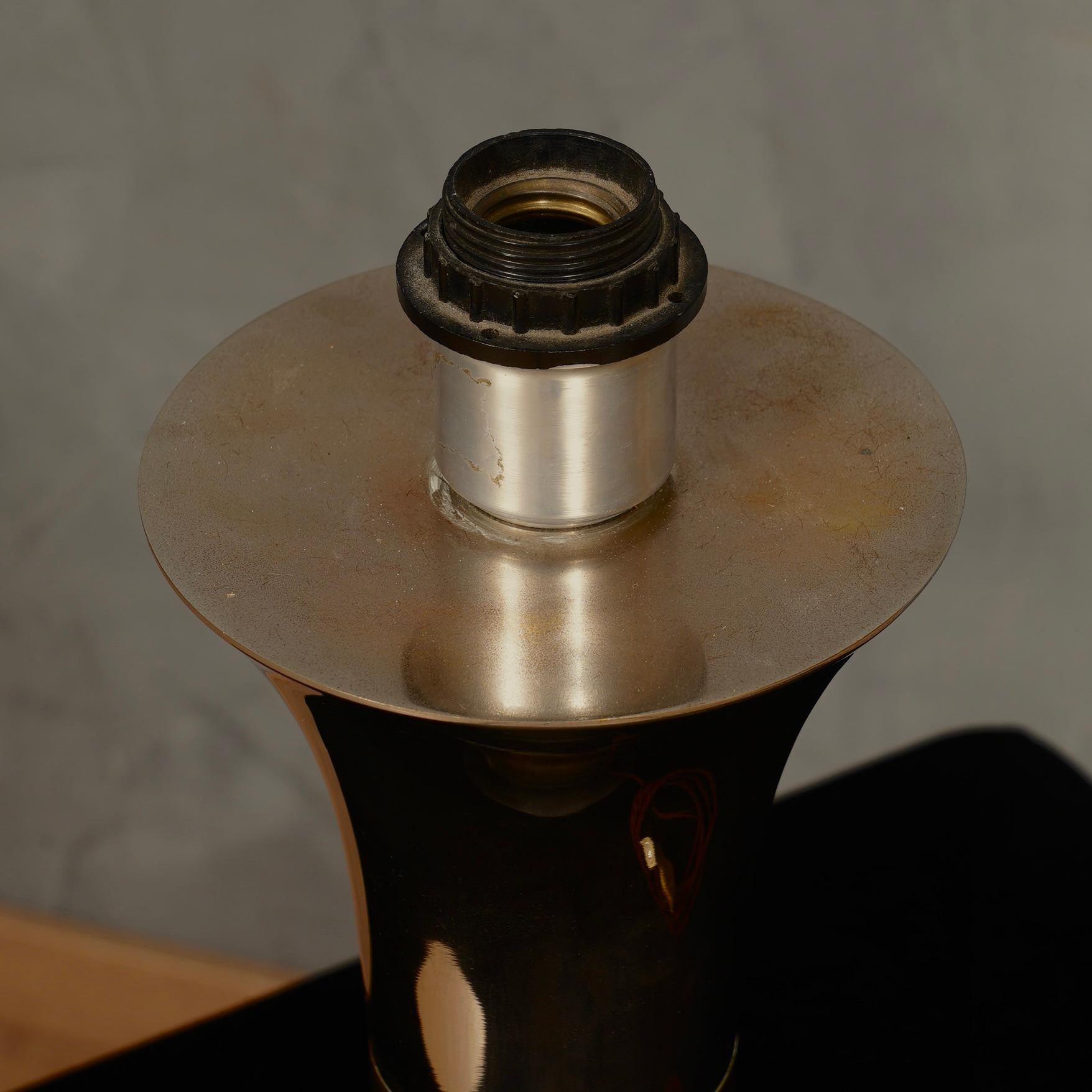 Nucci Valsecchi Brass and Chrome Table Lamp, 1970 For Sale 1