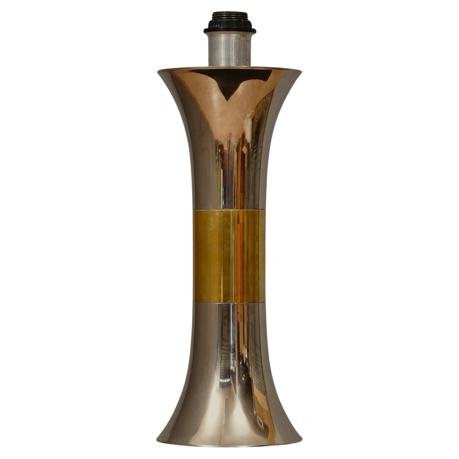Nucci Valsecchi Brass and Chrome Table Lamp, 1970 For Sale
