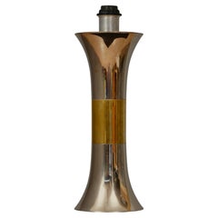 Nucci Valsecchi Brass and Chrome Table Lamp, 1970