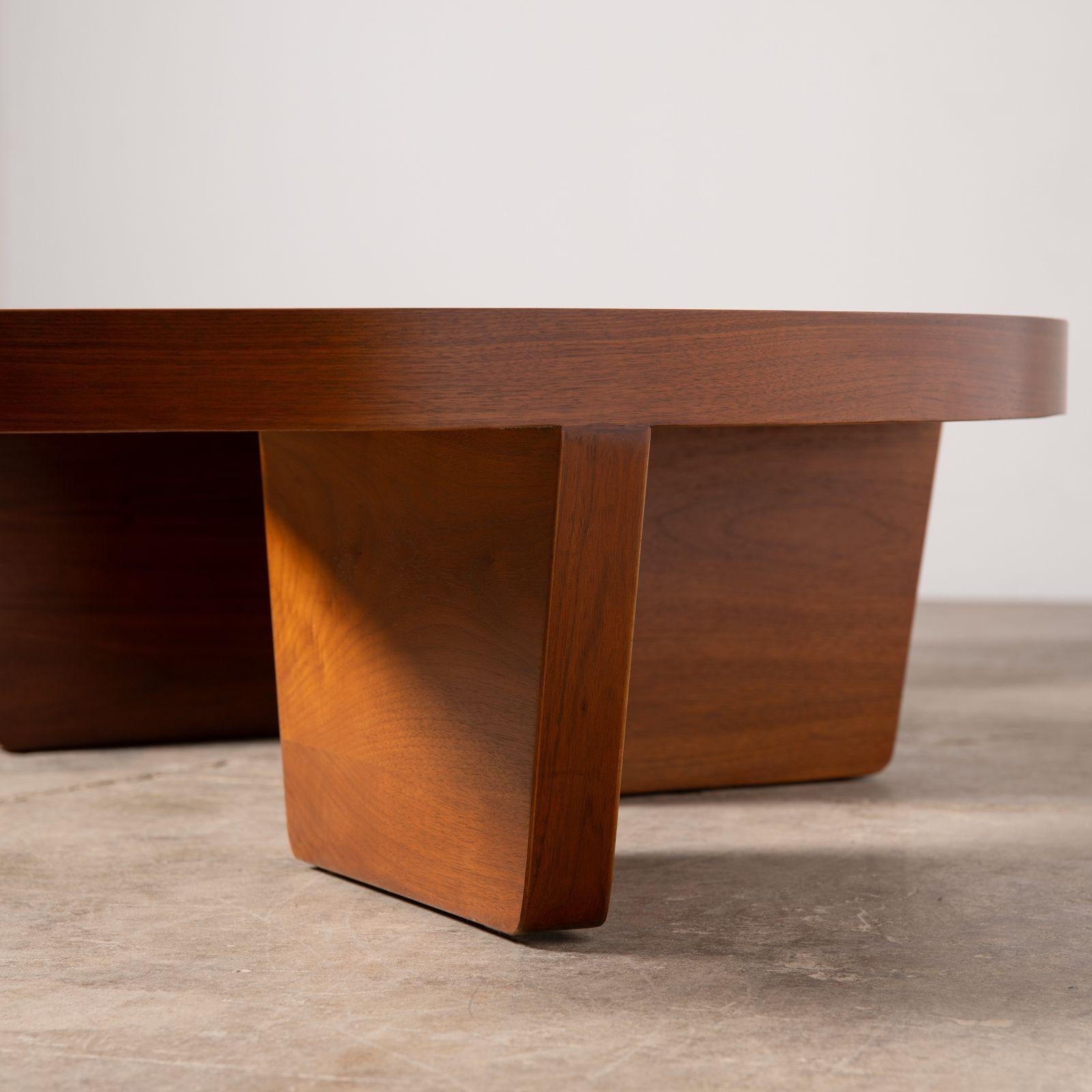 Walnut Nuclear Coffee Table by Harvey Probber For Sale