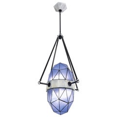 Ciondolo contemporaneo Nucleus Sapphire/ Ottone, Onice, Stained Glass/Kalin Asenov