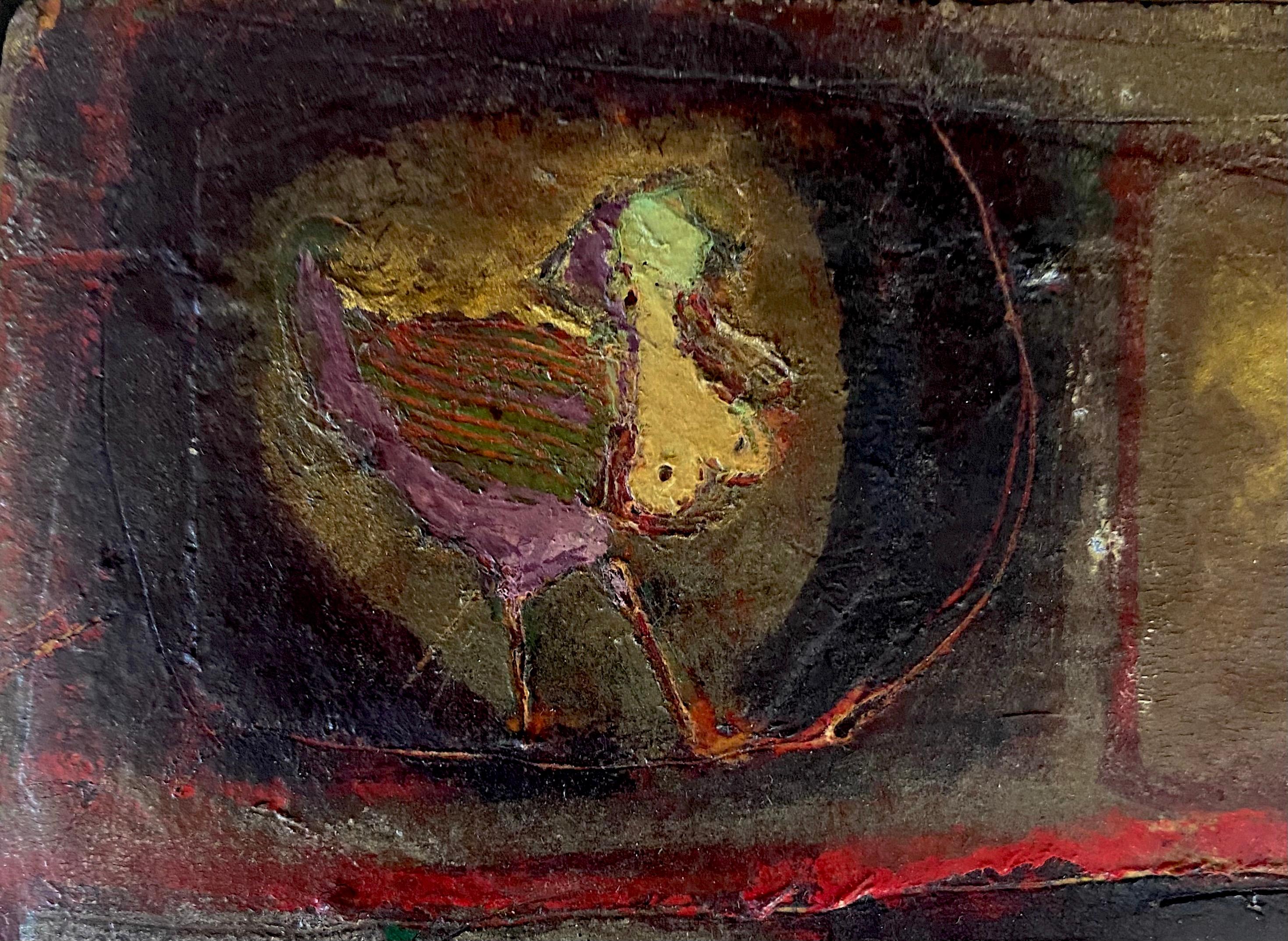 Nude Abstract Figural Painting on Wood In Good Condition In New York, NY