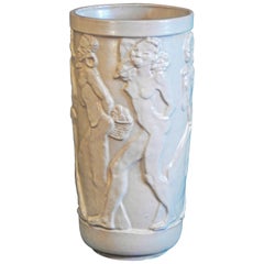 « Nude African Frieze », exceptionnel vase sculptural Art Déco par Ebeling, Suède