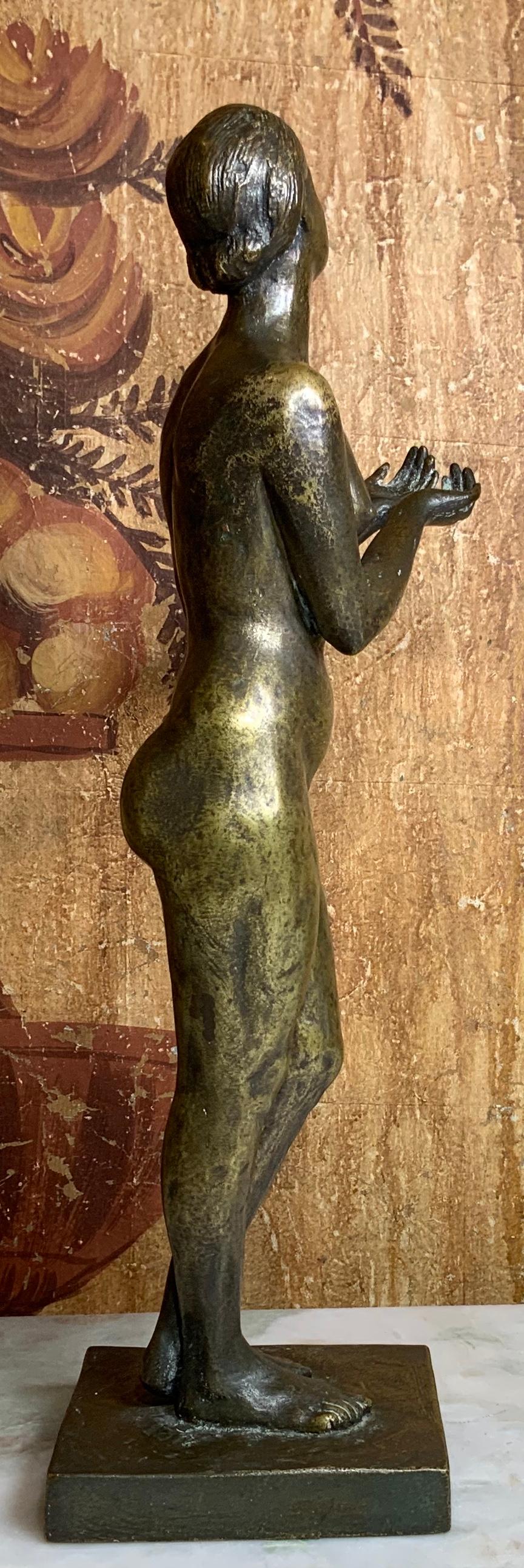 Italian Nude Afrodite Somme Napoli Bronze Sculpture For Sale