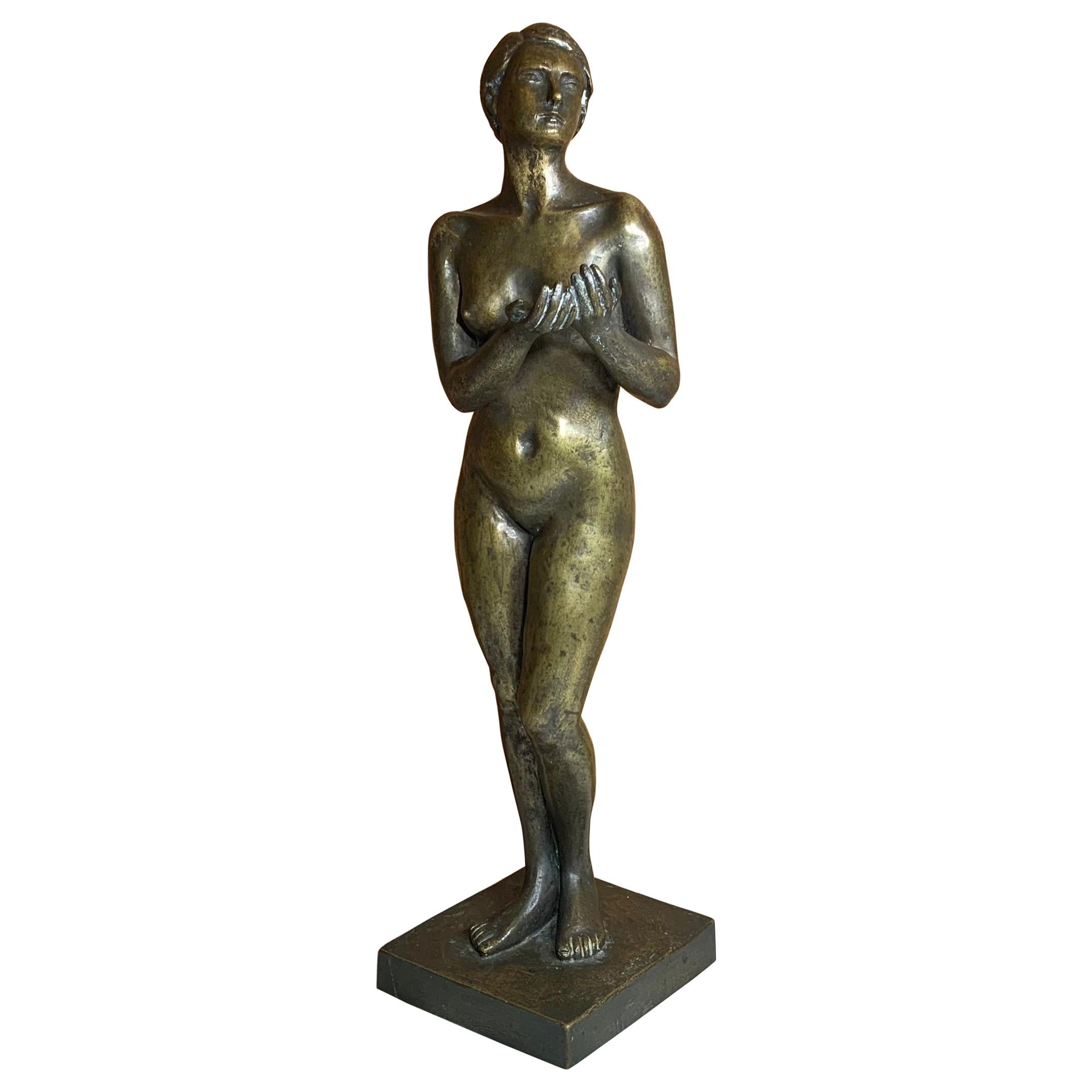 Nude Afrodite Somme Napoli Bronze Sculpture For Sale