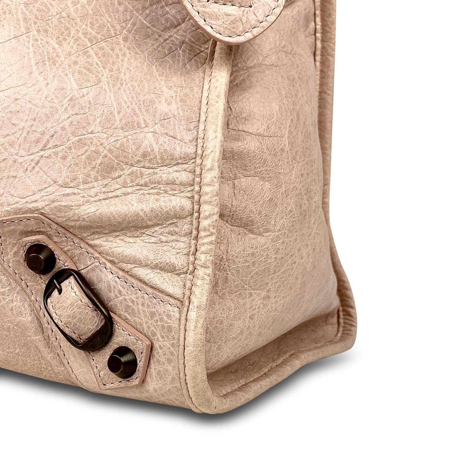 Women's Nude Balenciaga Motocross Classic City Shoulder Bag