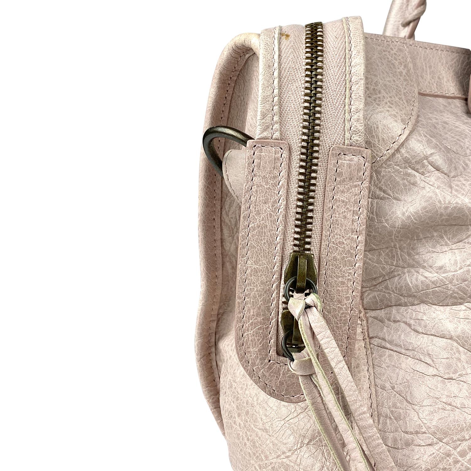Nude Balenciaga Motocross Classic City Shoulder Bag 1