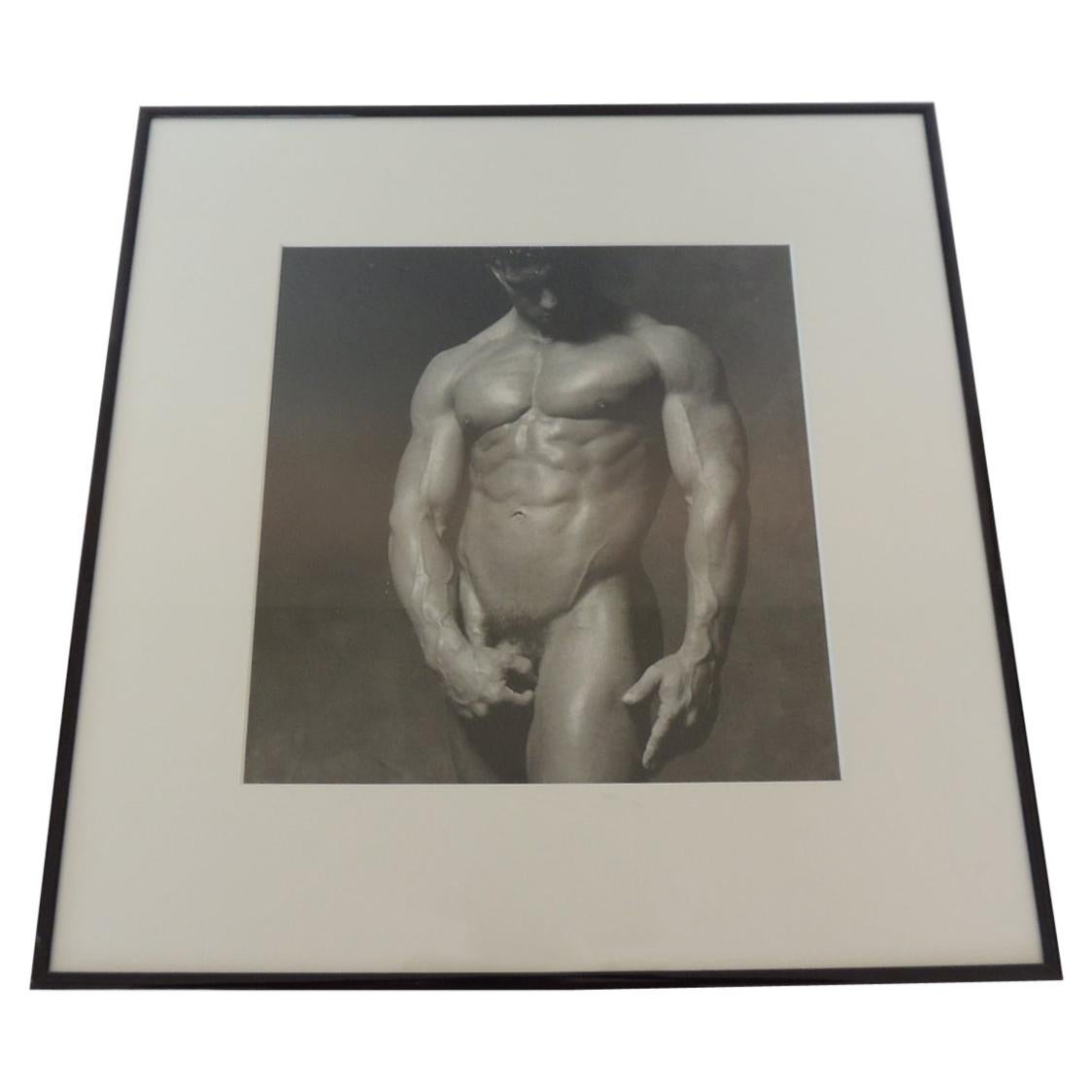 Nude Black and White Abstract Photograph of Male