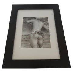 Nude Black and White Abstract Photograph of Male "Hawaii"