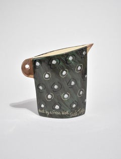 Nude by a Green Wall, Ceramic Vessel with Painted Surface