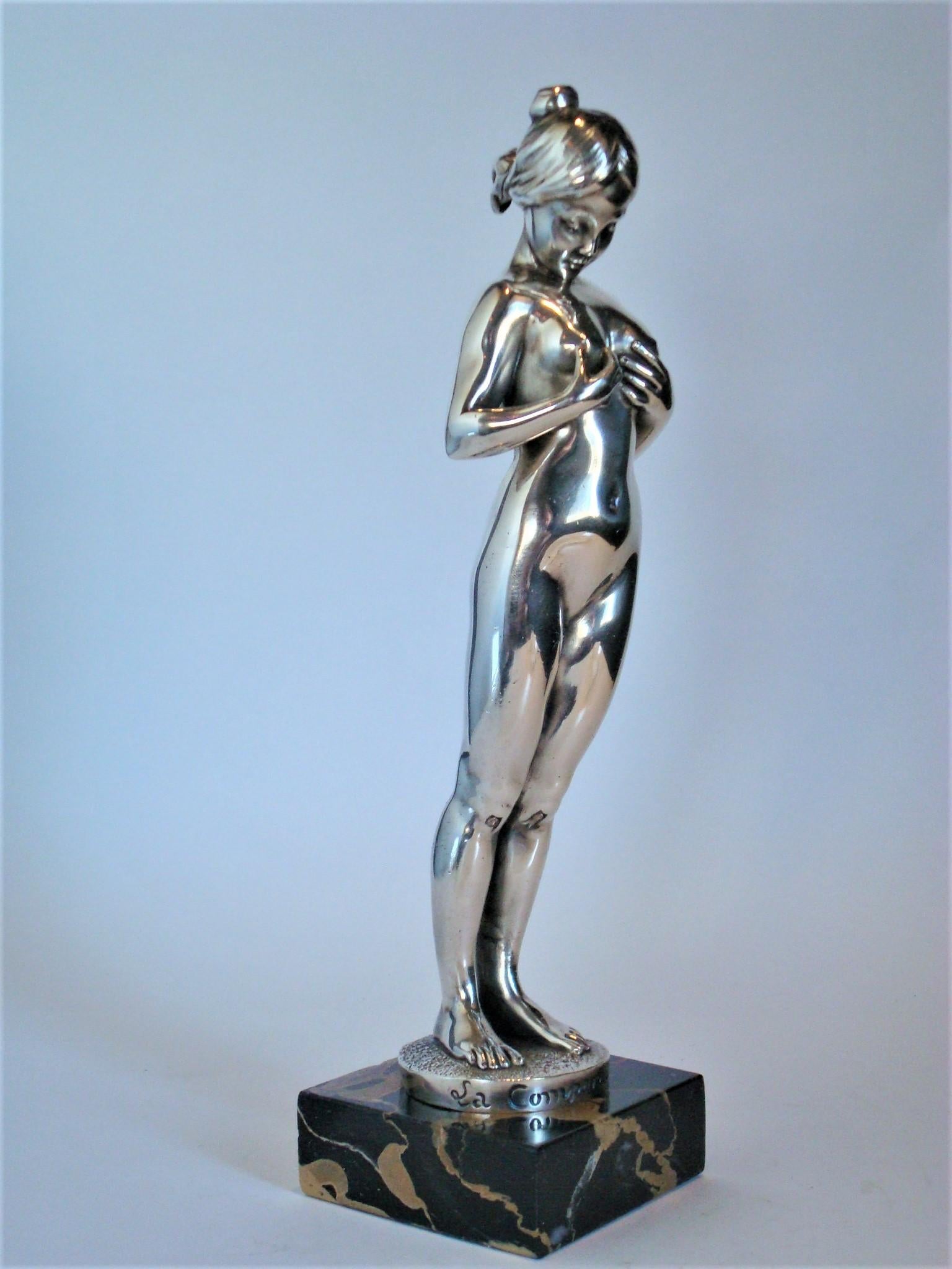 Mascota de coche desnuda / Adorno de capota, de Antoine Bofill, francés, circa 1920 en venta 5