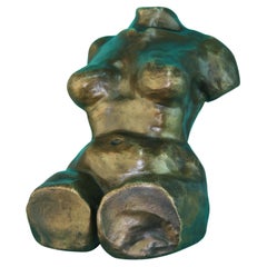 French Nude Cast Bronze Sculpture 1920's