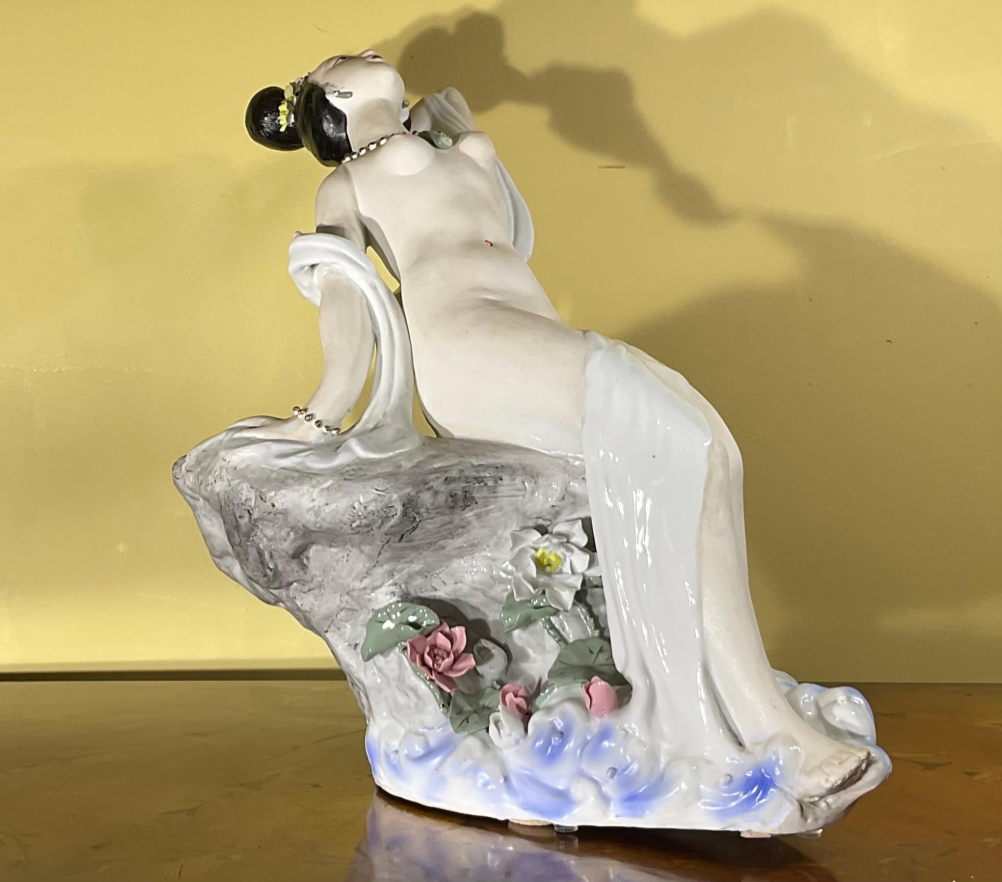 Nude ceramic Oriental Women Figure For Sale 4