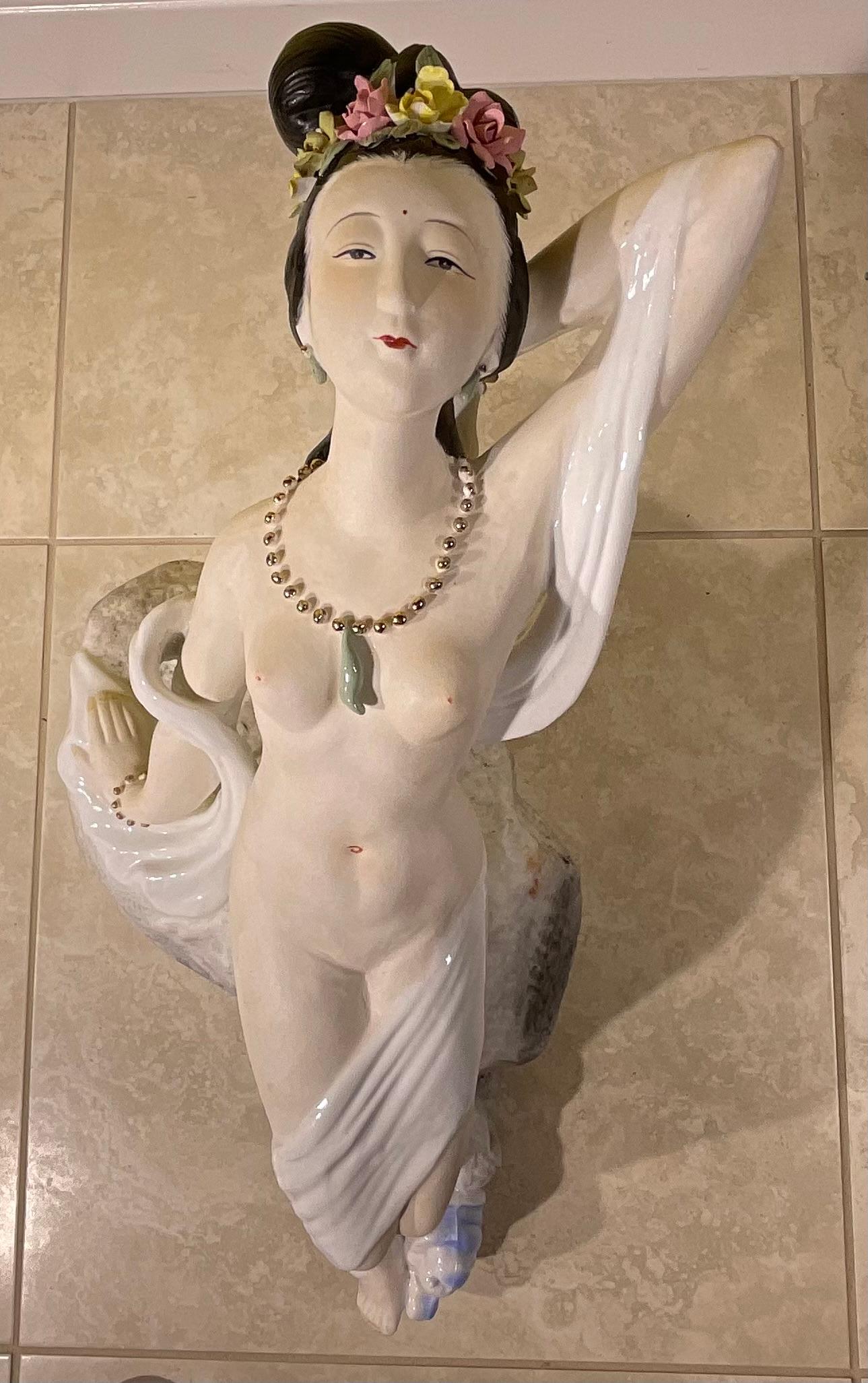 Asian Nude ceramic Oriental Women Figure For Sale