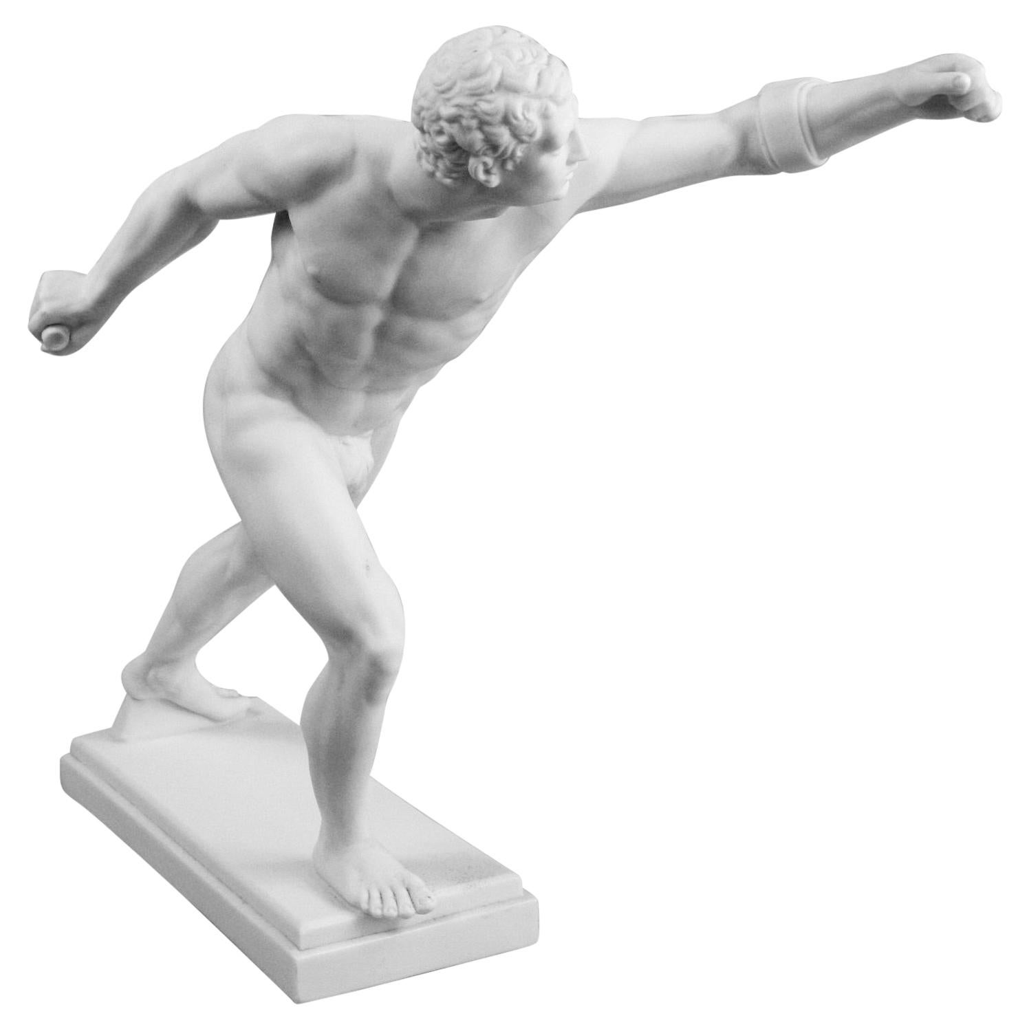 Nude Classical Greek Runner Sculpture