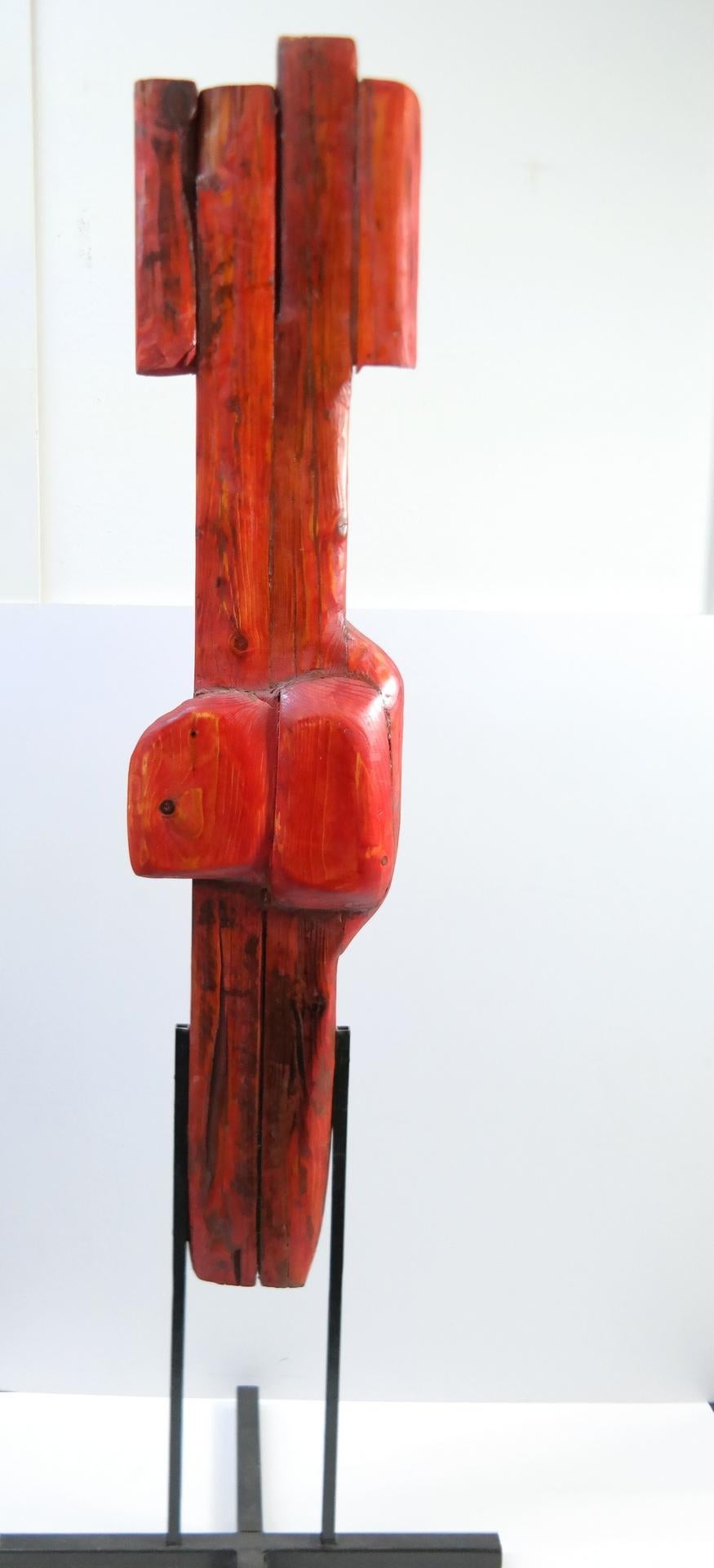Modern Nude, Contemporary Wooden Sculpture by Eszter Szabó For Sale