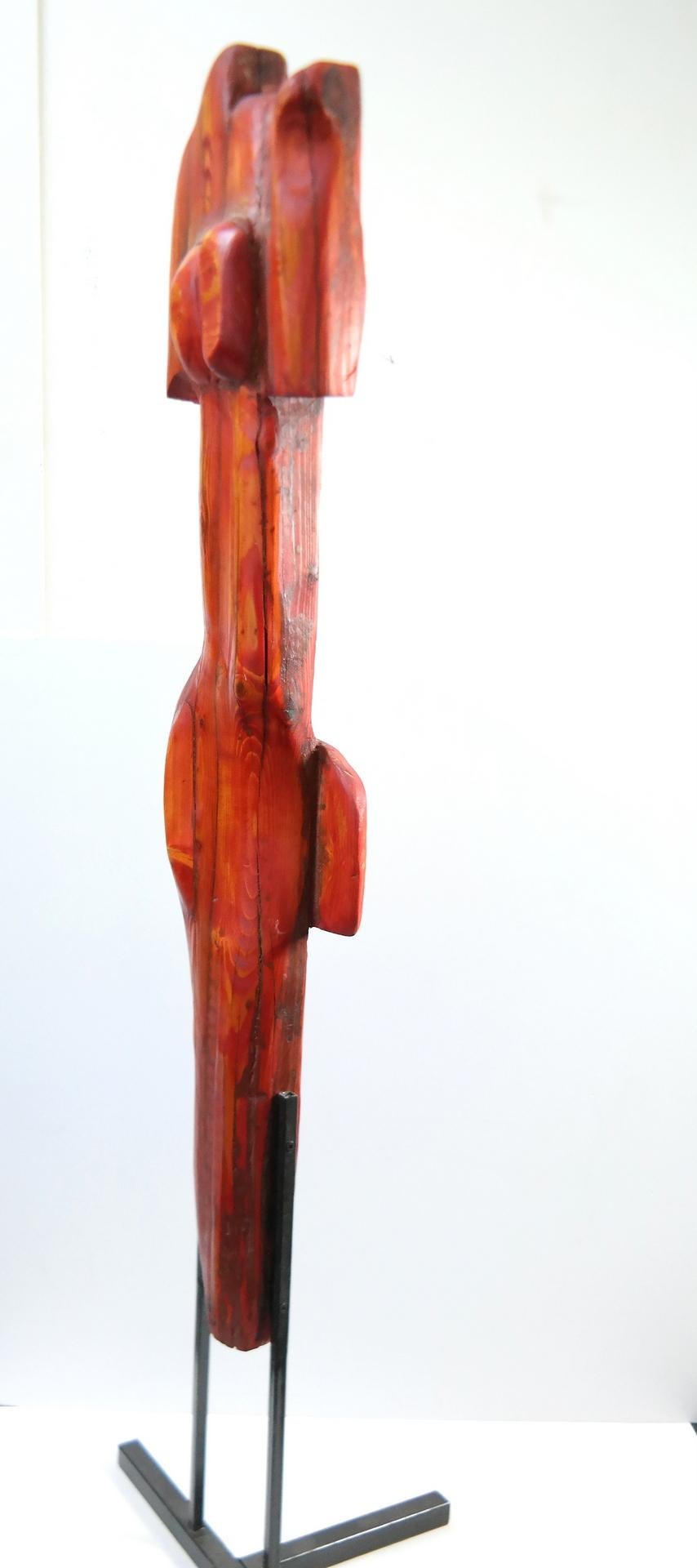 Hungarian Nude, Contemporary Wooden Sculpture by Eszter Szabó For Sale
