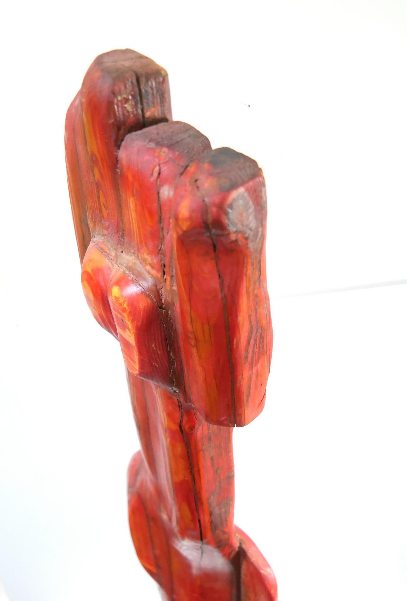 Hand-Carved Nude, Contemporary Wooden Sculpture by Eszter Szabó For Sale