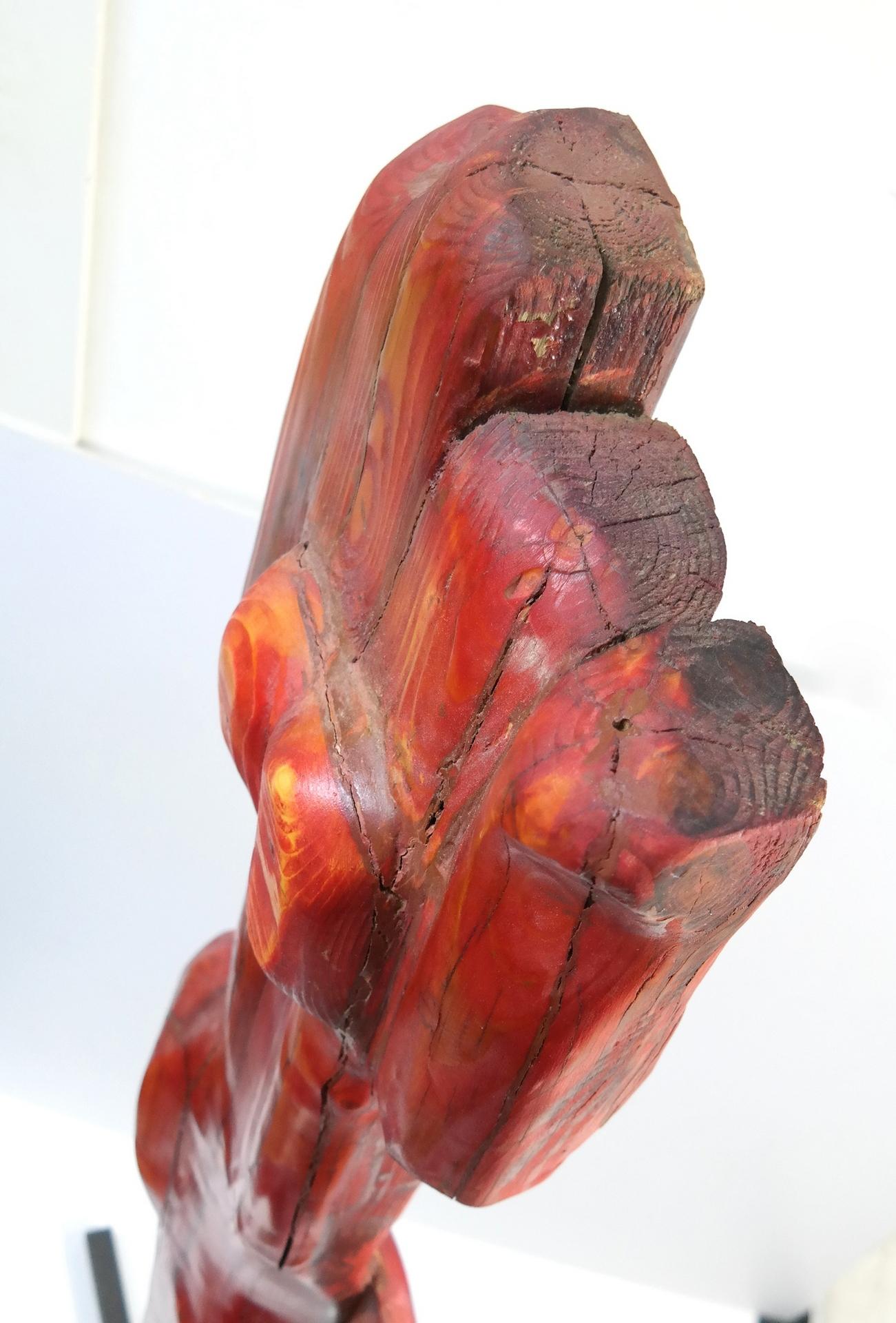Nude, Contemporary Wooden Sculpture by Eszter Szabó For Sale 1