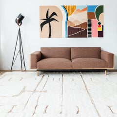 NUDE Alfombra personalizada de lana bereber Moderna tejida a mano Grande Minimalista Contemporánea