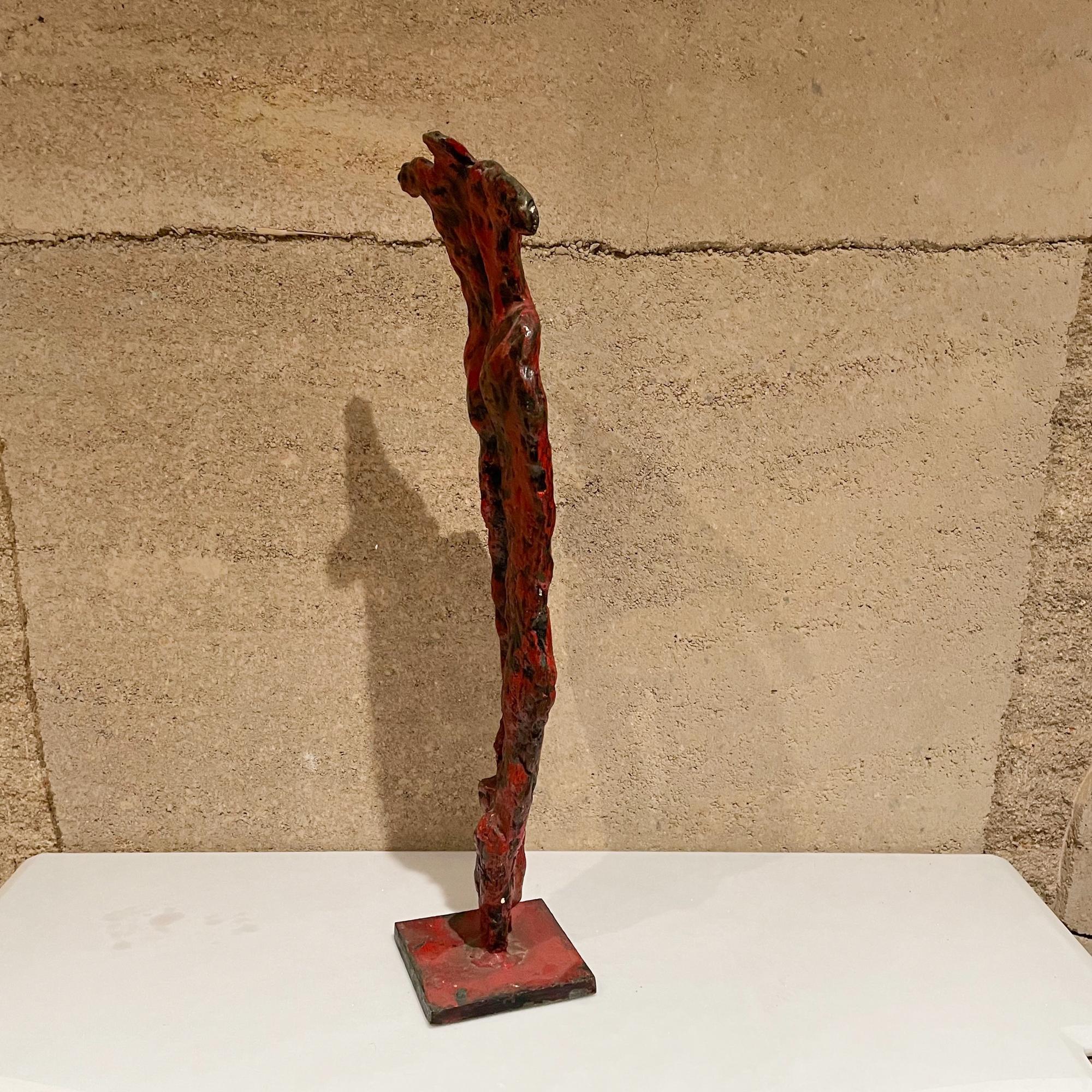 1950er Jahre Frankreich Akt-Tänzerinnen-Skulptur aus roter Bronze im Angebot 5