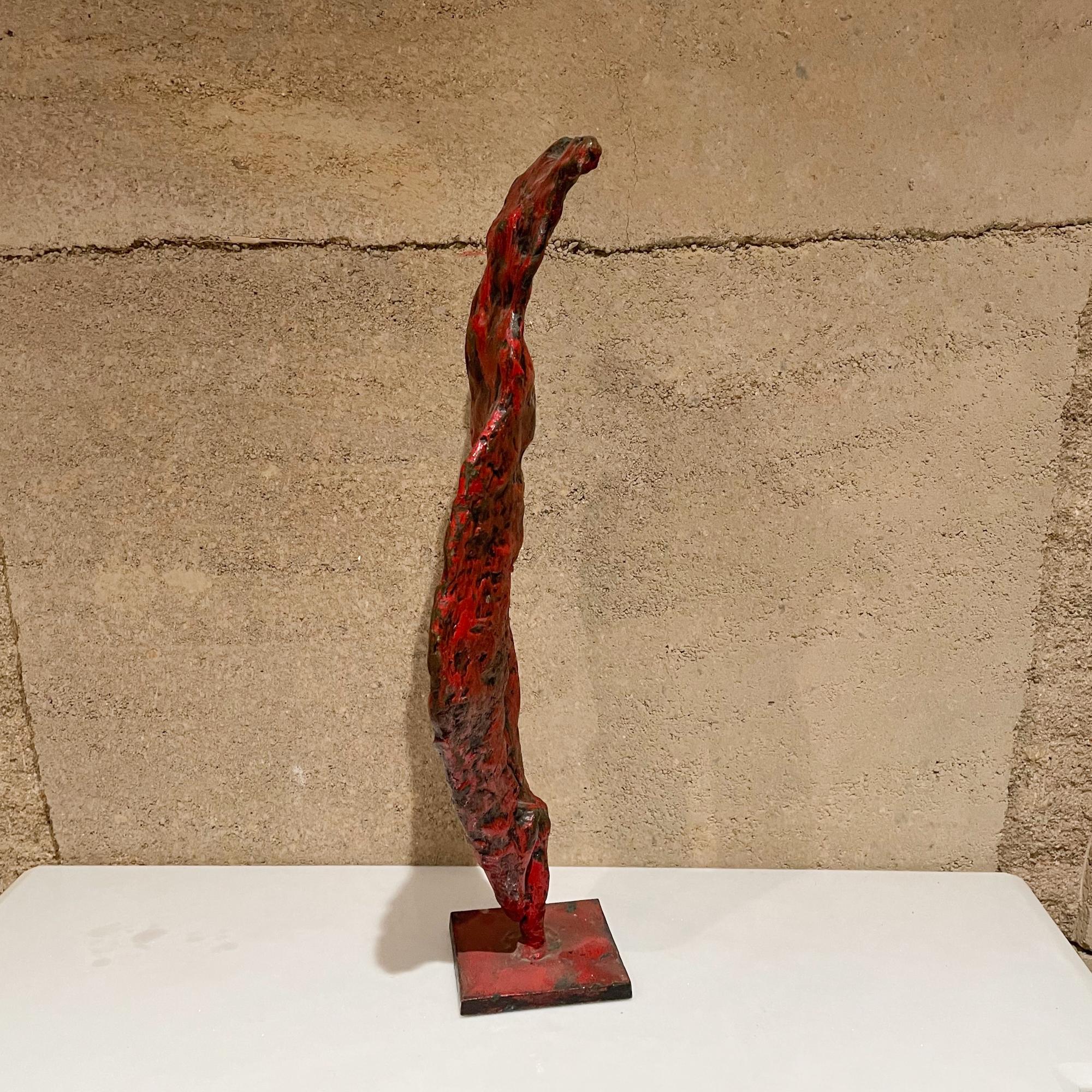 1950s France Nude Dancers Red Bronze Sculpture Abstract Art Bon état - En vente à Chula Vista, CA