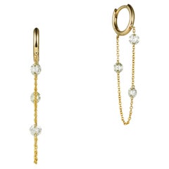 Nude Diamond Chandelier Huggie Earrings '0.60 TCW'