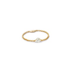 Nude Diamond Chain Ring '0.10carat'