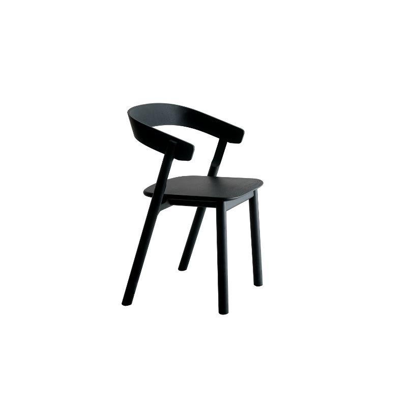 Nude dining chair, black by Made by Choice
Nude Collection with Harri Koskinen
Dimensions: 49 x 53 x 82 cm
Materials: Oak
Finishes: Natural Oak / Painted Black

Also available: custom colors, upholstery category 2 (std. fabrics), upholstery