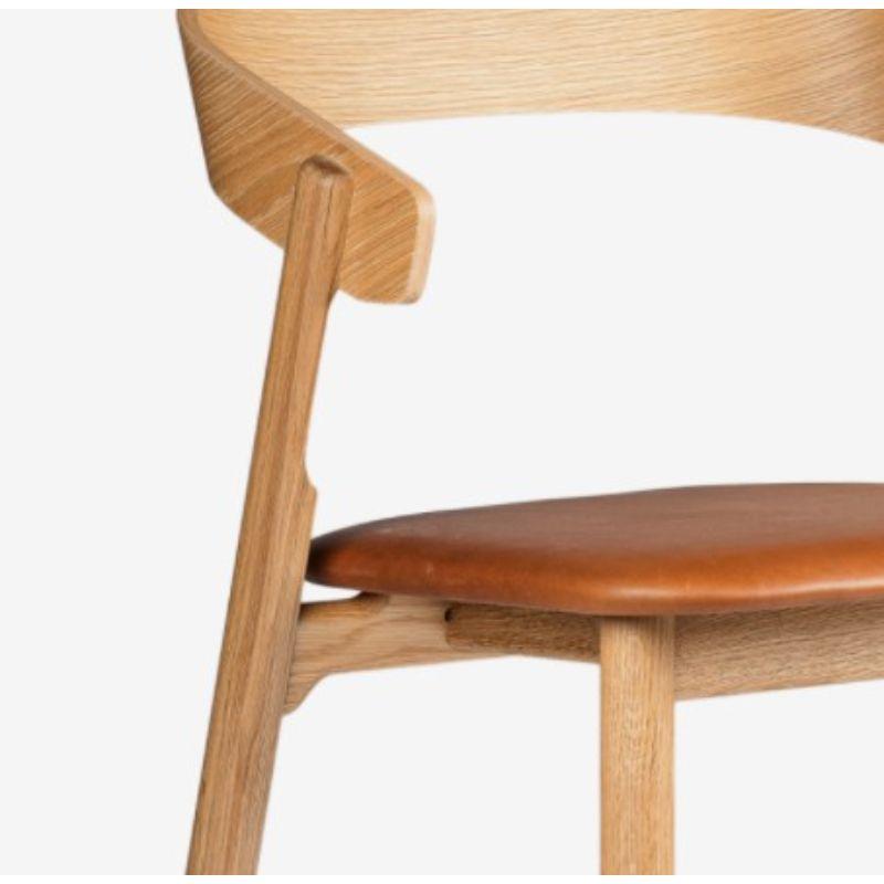 Nude Dining Chair, Natural Leather by Made By Choice In New Condition For Sale In Geneve, CH
