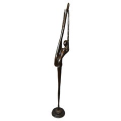 Nude Female Bronze Ballerina Dancer Sculpture