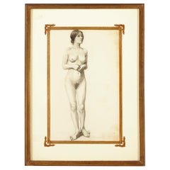 'Nude Female' by Elliott Daingerfield, Graphite on Paper, Fabulous Frame