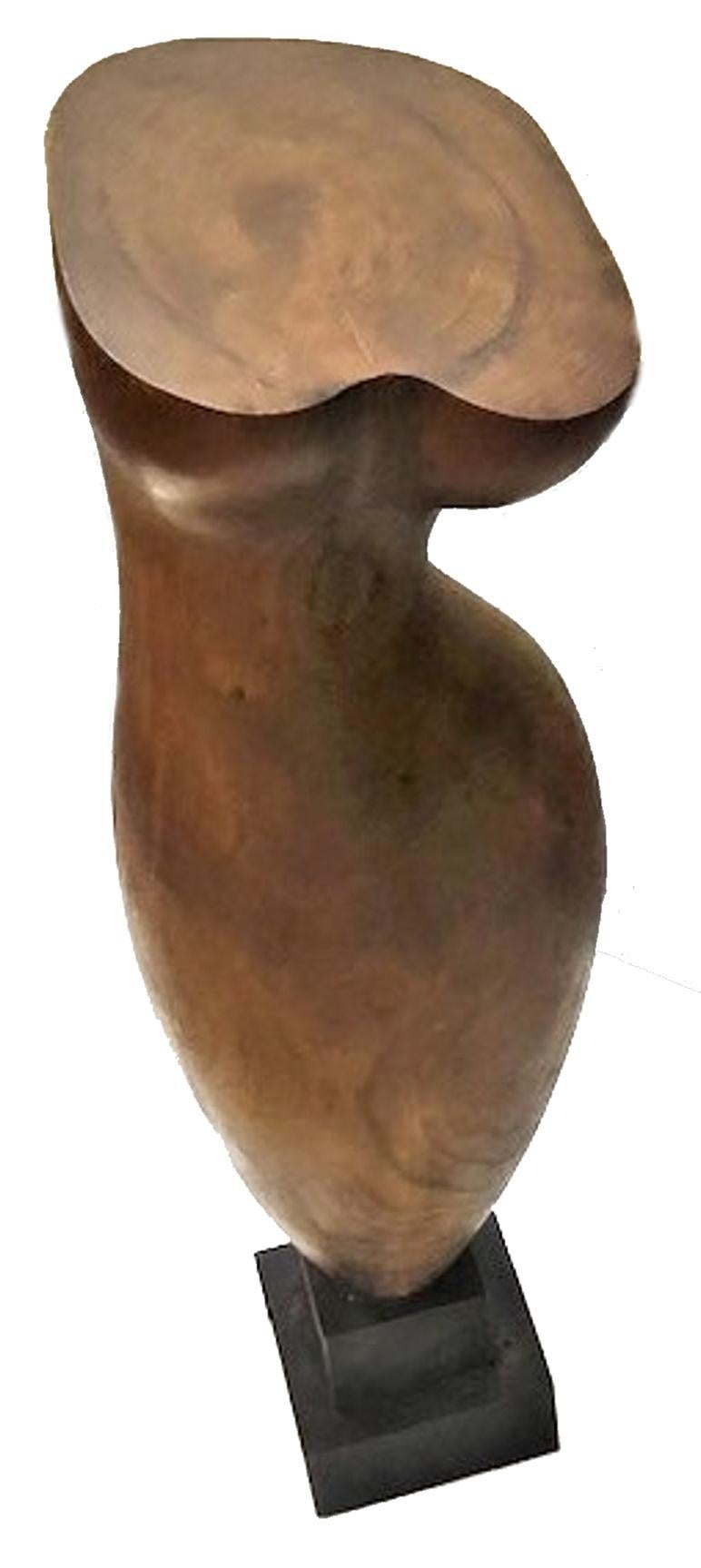 Nude Female Torso, American Mid-Century Modern Wooden Sculpture, ca. 1950s In Good Condition For Sale In New York, NY