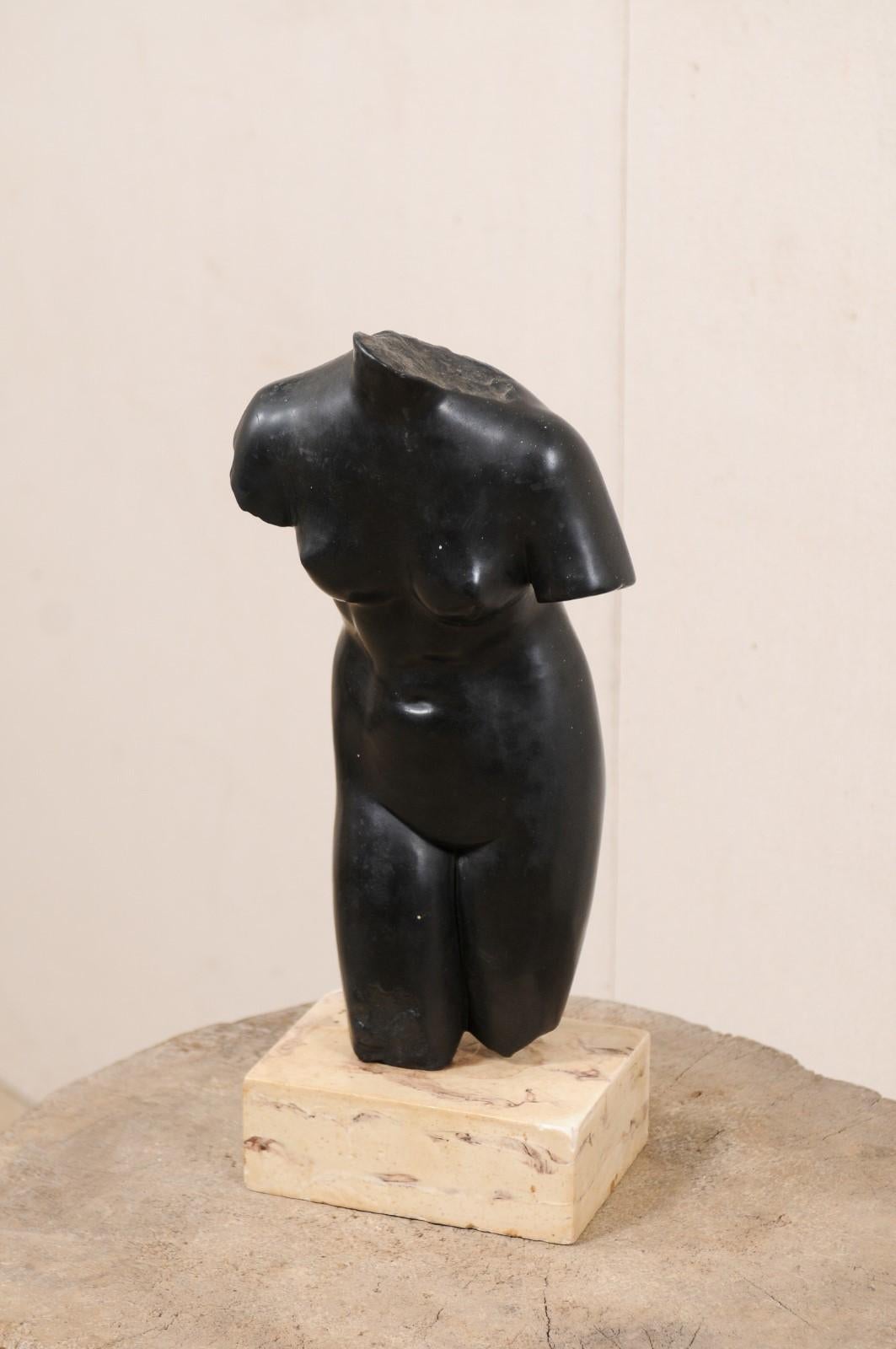 European Nude Female Torso Sculptural Art Piece from Europe