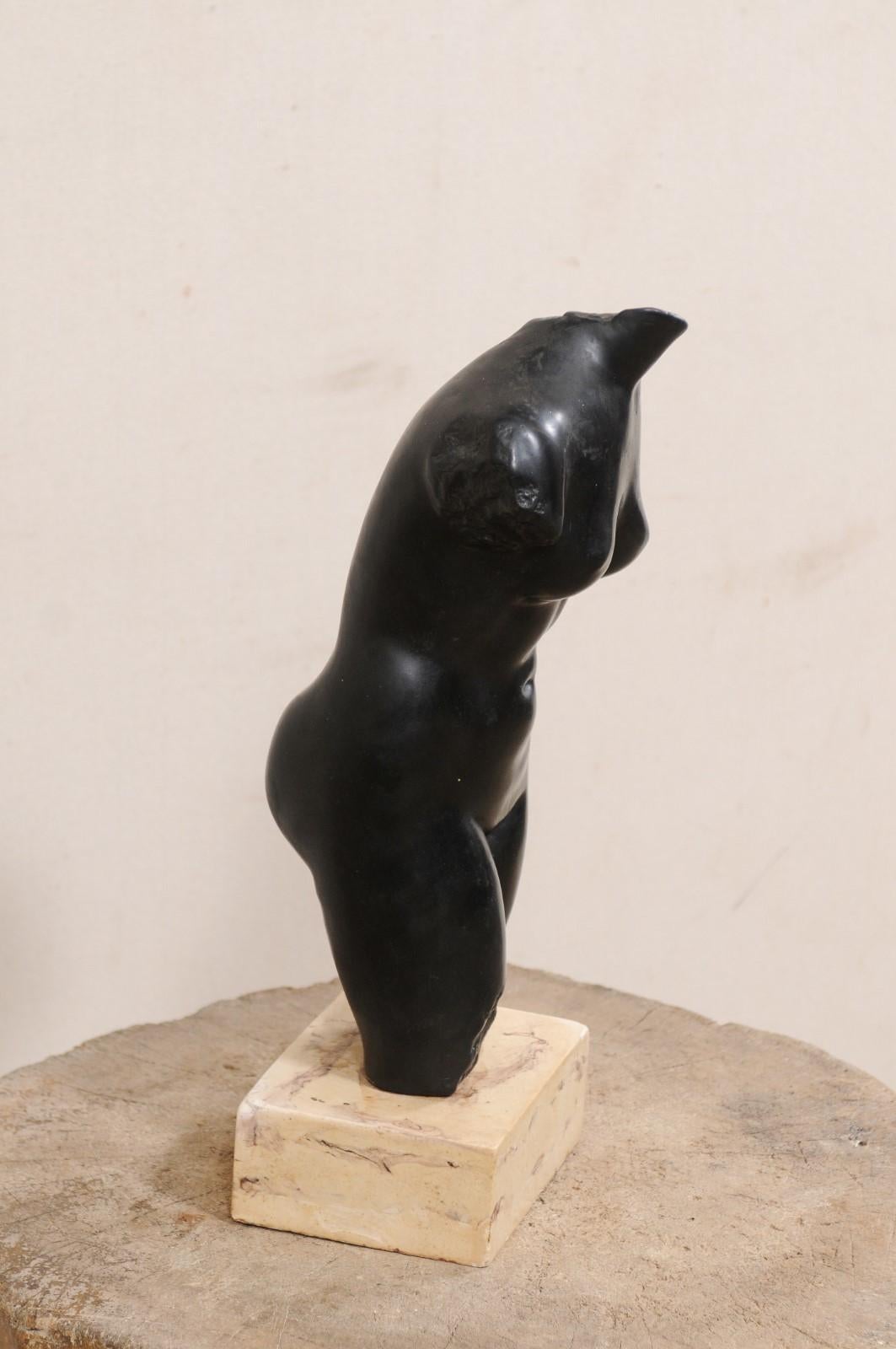 Nude Female Torso Sculptural Art Piece from Europe In Good Condition In Atlanta, GA