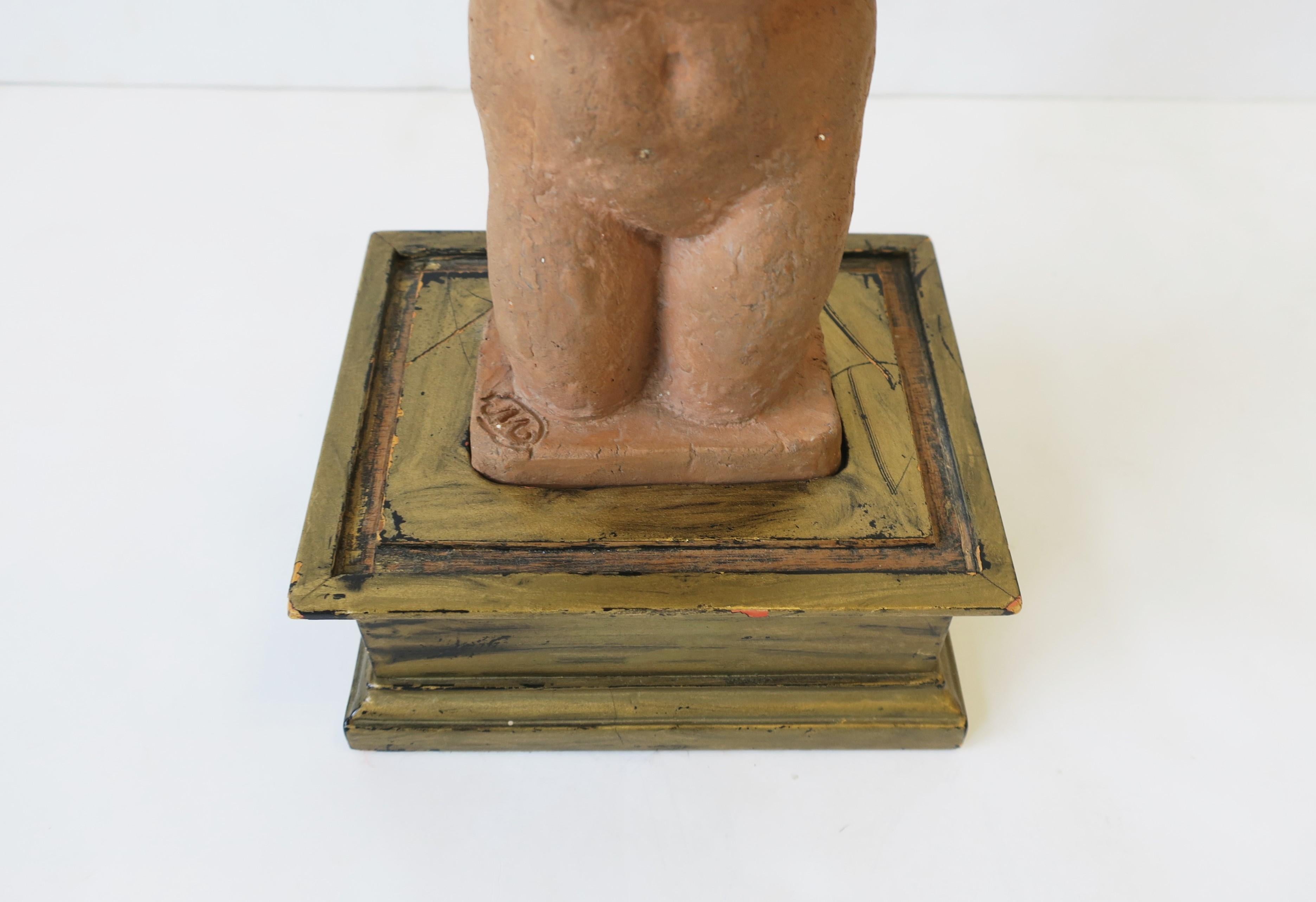 Female Nude Torso Terracotta Sculpture from France 4